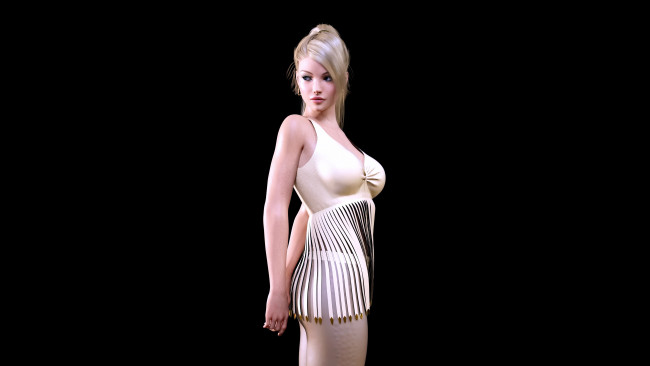 Обои картинки фото 3д графика, люди , people, взгляд, фон, девушка