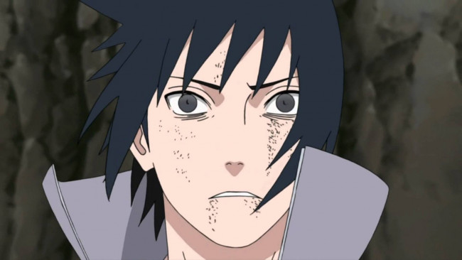 Обои картинки фото аниме, naruto, лицо, взгляд, учиха, саске