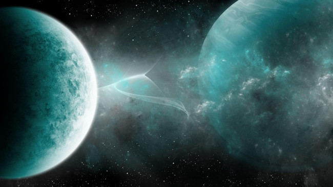 Обои картинки фото космос, арт, планеты, вселенная, созвездия, звёзды