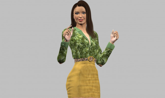 Обои картинки фото 3д графика, люди , people, девушка, фон, взгляд