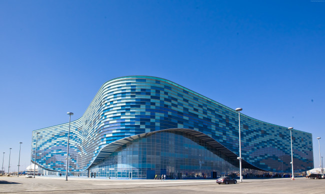 Обои картинки фото города, - здания,  дома, ледовый, дворец, спорта, айсберг, сочи, россия