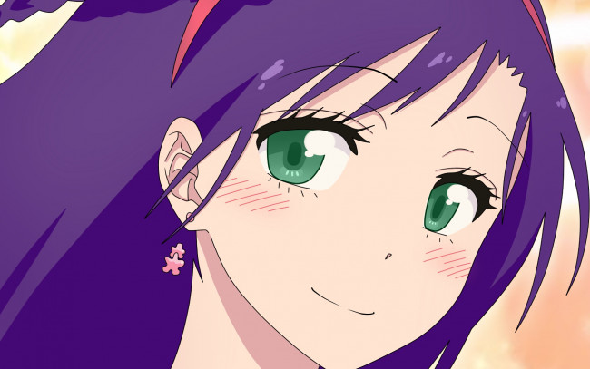 Обои картинки фото аниме, nisekoi, фон, взгляд, девушка