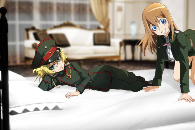 Обои картинки фото аниме, youjo senki, tanya, degurechaff, viktoriya, ivanovna, serebryakov