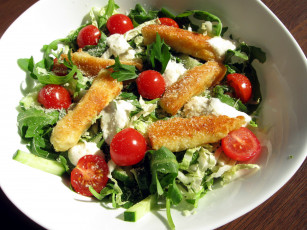 Картинка еда салаты +закуски помидоры салат курица томаты