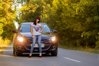 обоя автомобили, -авто с девушками, девушки, авто