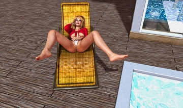 Картинка 3д+графика люди+ people фон взгляд девушка