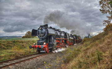 Картинка техника паровозы состав локомотив