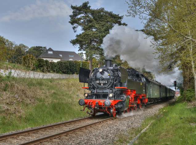 Обои картинки фото техника, паровозы, состав, локомотив