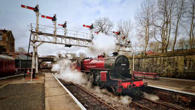 Обои картинки фото техника, паровозы, состав, локомотив