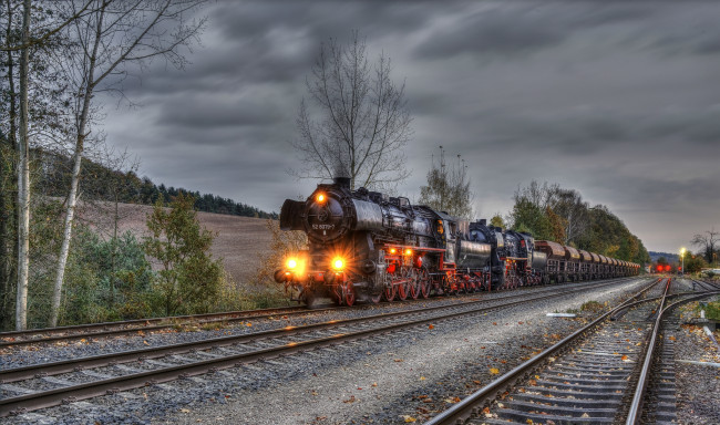 Обои картинки фото техника, паровозы, состав, локомотив