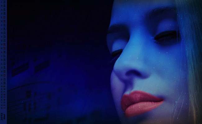 Обои картинки фото календари, компьютерный дизайн, девушка, лицо