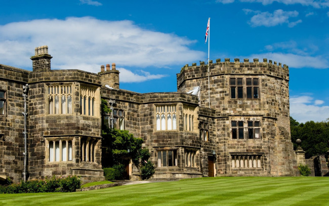 Обои картинки фото skipton castle, города, замки англии, skipton, castle