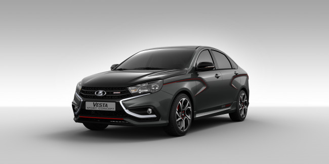 Обои картинки фото лада веста спорт, автомобили, ваз, концепт, спорт, sport, vesta, lada, веста, лада, седан