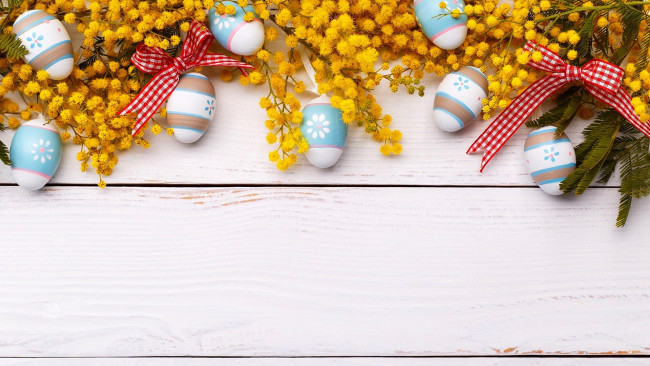 Обои картинки фото праздничные, пасха, мимоза