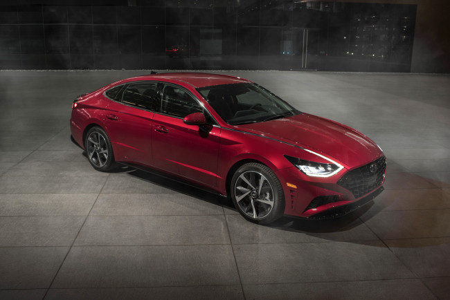 Обои картинки фото 2020 hyundai sonata, автомобили, hyundai, 2020, sonata, седан, красный, соната