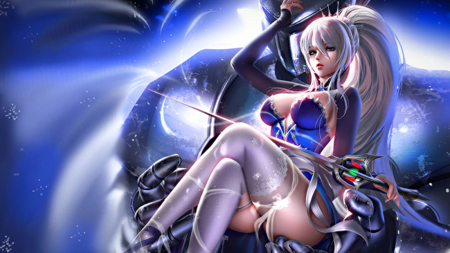 Обои картинки фото аниме, unknown,  другое , девушка, попка, монстр