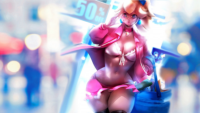 Обои картинки фото аниме, unknown,  другое , девушка, юбка, бедра