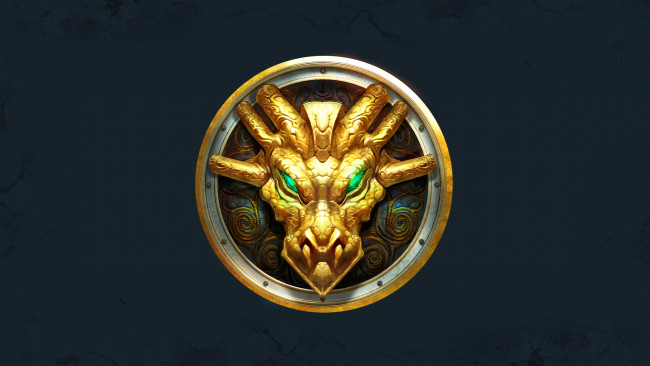 Обои картинки фото видео игры, runescape, эмблема, дракон