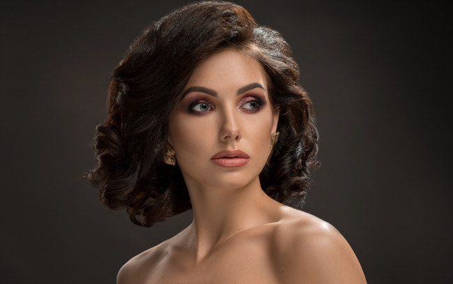 Обои картинки фото девушки, - лица,  портреты, девушка, макияж, фотомодель