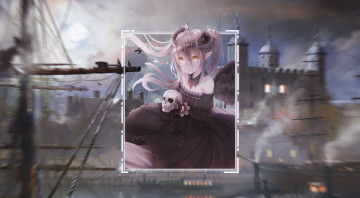 Картинка аниме ангелы +демоны девушка