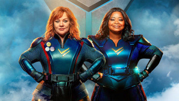 Картинка thunder+force+ +2021+ кино+фильмы -unknown+ другое сила грома фантастика комедия боевик мелисса маккарти октавия спенсер thunder force