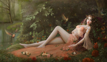 Картинка красотка фэнтези люди девушка красивая супер секси няша нежная классная модница лапочка мадам