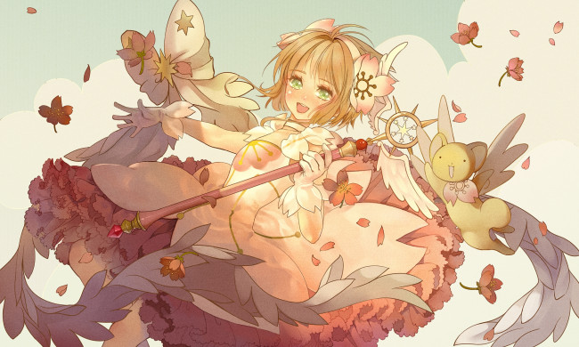 Обои картинки фото аниме, card captor sakura, сакура, собирательница, карт