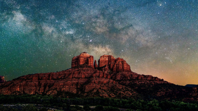 Обои картинки фото cathedral rock, sedona, arizona, природа, горы, cathedral, rock