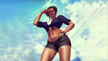 Картинка рисованное люди красивая девушка