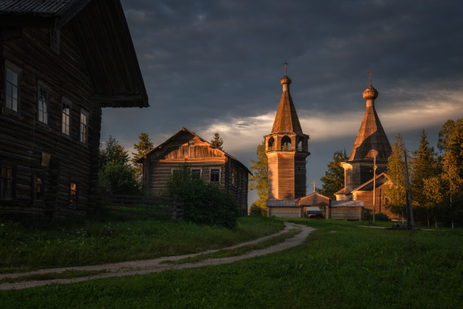 Обои картинки фото города, - исторические,  архитектурные памятники, реликтовая, русь, золотая, осень, кенозерье, eвдокимов, максим, рoссия, вeршининo, памятники, русскому, зодчеству