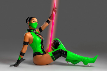 Картинка девушки анна+шаховская образ косплей наряд боди сапоги шест