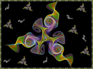 Картинка 3д графика fractal фракталы узор цвета фон