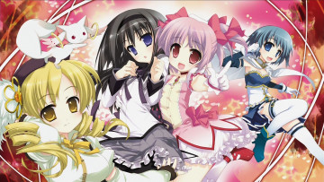Картинка mahou shoujo madoka magika аниме magica kaname akemi homura tomoe mami miki sayaka