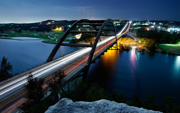 обоя pennybacker, bridge, austin, tx, города, мосты