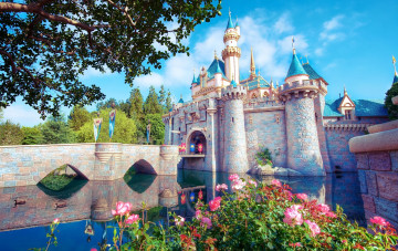 Картинка города диснейленд башни замок спящей красавицы