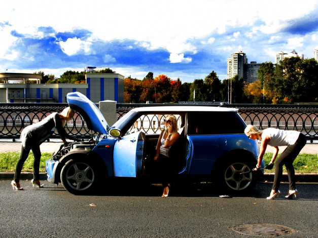 Обои картинки фото автомобили, авто, девушками