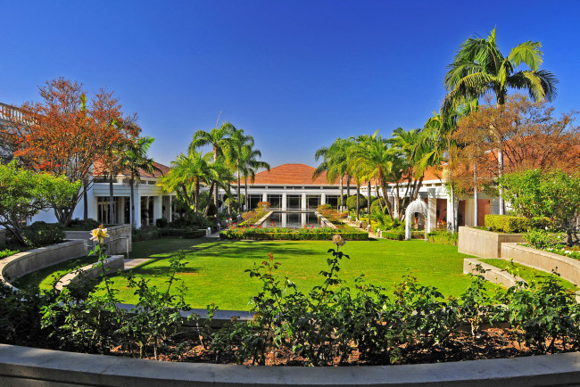 Обои картинки фото города, здания, дома, usa, california, nixon, library, and, museum