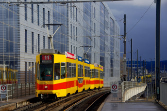 Картинка техника трамваи рельсы трамвай город