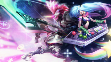Картинка видео+игры league+of+legends arcade sona девушка maven of the strings league legends