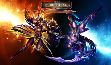 Картинка видео+игры league+of+legends riot games лига легенд thq лол diana - scorn of the moon leona radiant dawn league legends lol