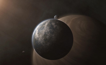 Картинка космос арт звезды спутник планеты