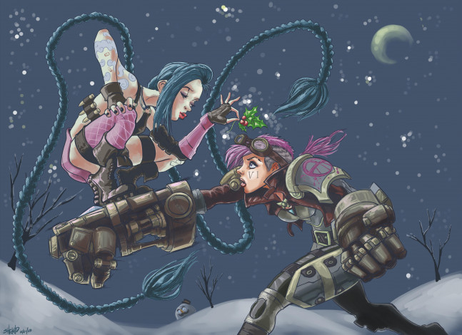 Обои картинки фото видео игры, league of legends, jinx, vi, lol, league, of, legends