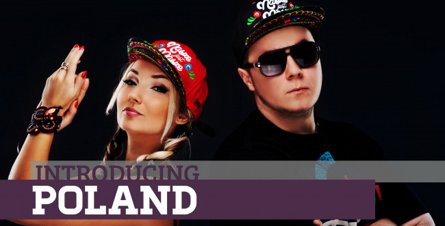 Обои картинки фото музыка, евровидение, donatan, косы, браслет, улыбки, дуэт, певица, певец, польша, cleo, очки, кепки