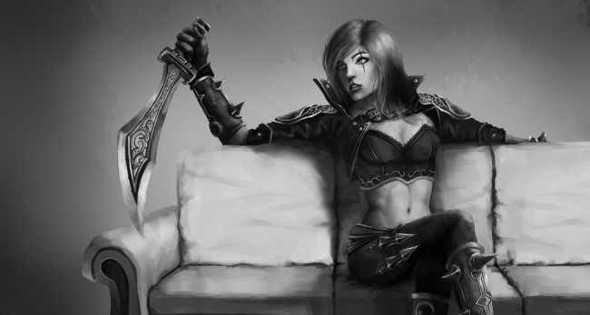 Обои картинки фото видео игры, league of legends, девушка, катарина, katarina, lol