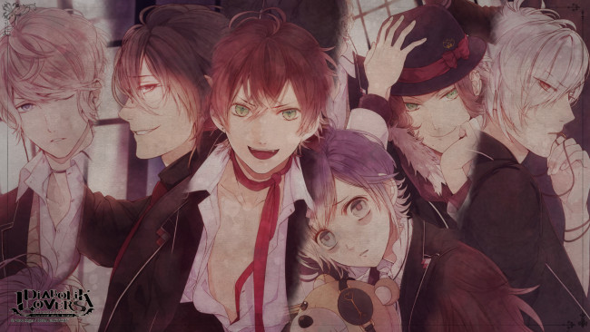 Обои картинки фото аниме, diabolik lovers, парни, вампиры