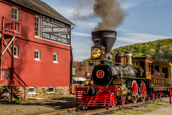 Обои картинки фото техника, паровозы, вагоны, тендер, паровоз