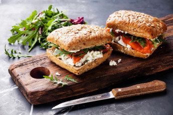 Картинка еда бутерброды +гамбургеры +канапе нож овощи хлеб бутепрброды