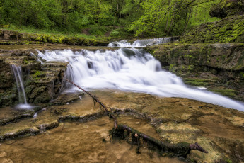 Картинка природа водопады водопад лес река