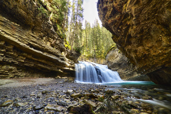Картинка природа водопады водопад река лес