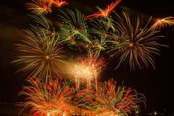 Картинка разное салюты +фейерверки фейерверк ночь